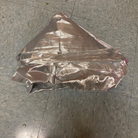 Handmade Silver Triangle Shimmer Pillow - Picture 2 of 3